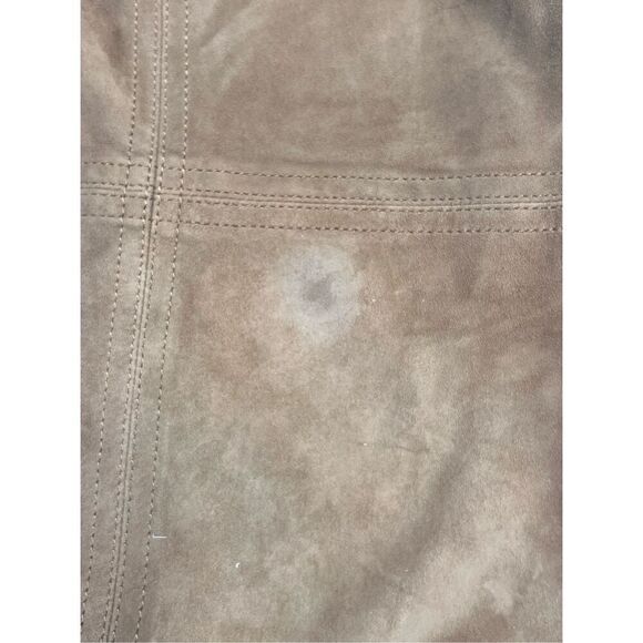 Boden 100% leather camel brown shift mod 60’s 70’s sleeveless dress US12 - Picture 13 of 13